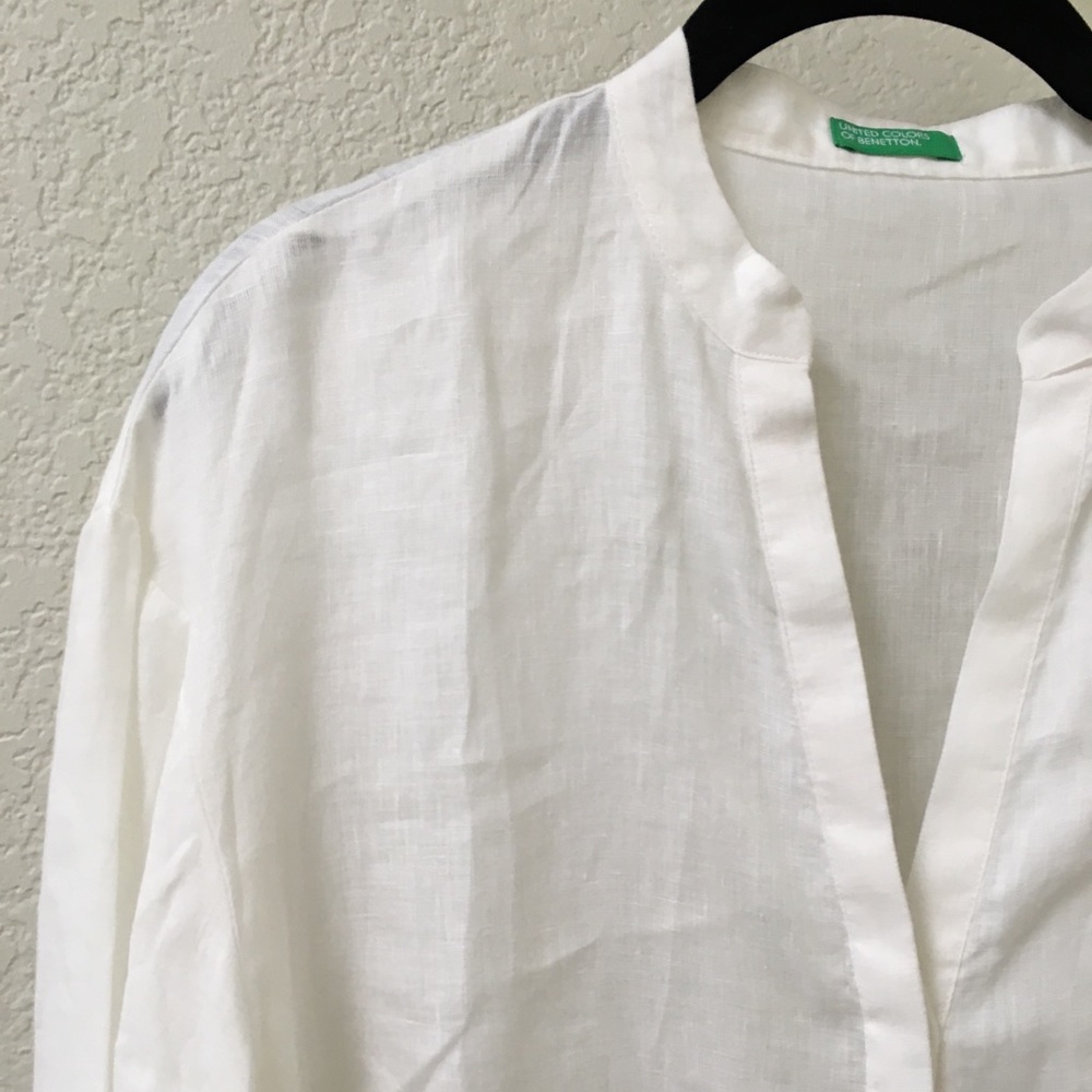 White Linen Blouse